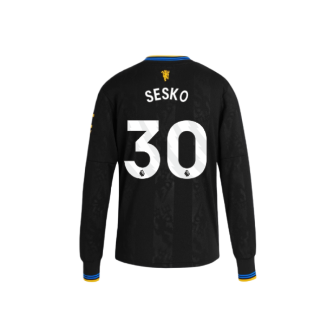 2025-2026 Man Utd Long Sleeve Third Shirt (Kids) (Sesko 30)-Football Jersey Hub