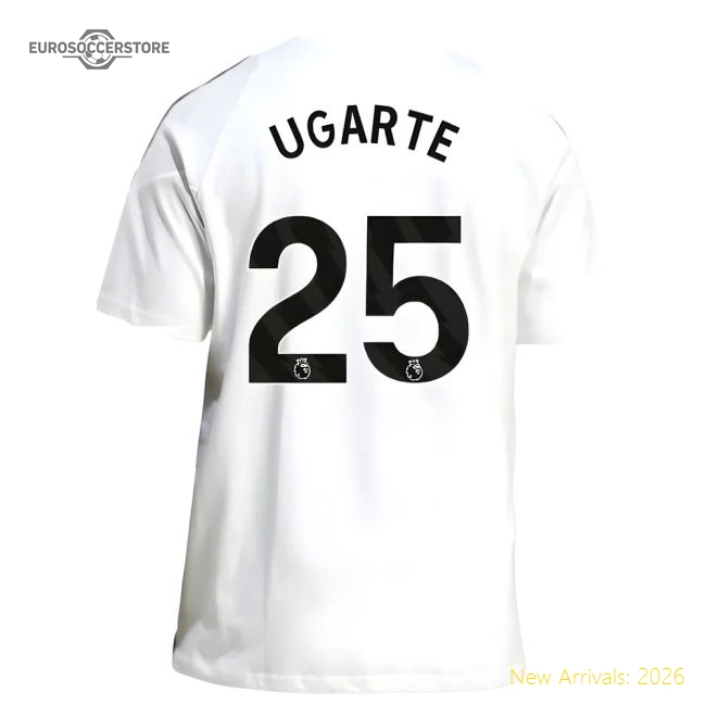 2025-2026 Man Utd Training Tee (White) (Ugarte 25)-Football Jersey Hub