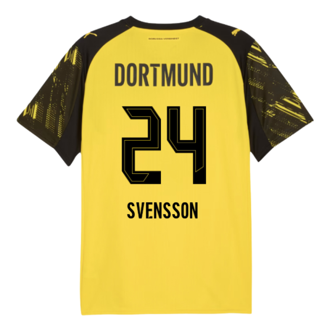 2025-2026 Borussia Dortmund Home Shirt (Svensson 24)-Football Jersey Hub