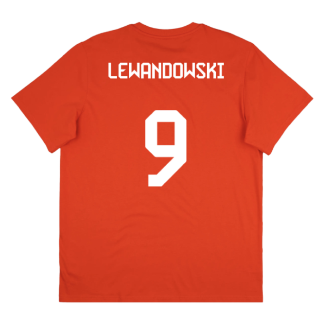 2025-2026 Bayern Munich Seasonal Graphic Tee (Red) (Lewandowski 9)-PitchVibe Kits