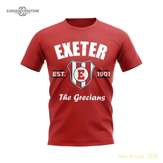 Non-League Exeter Established Football Football T-Shirt (Red)-Jersey Chest: 2026 World Cup Soccer Kits