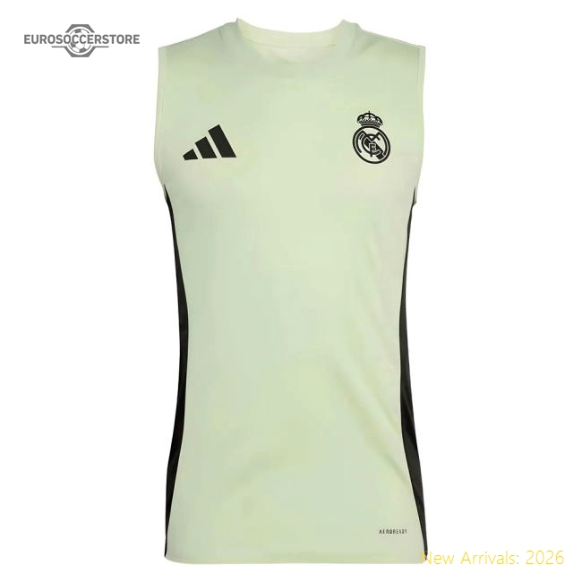 2025-2026 Real Madrid Sleeveless Training Jersey (Almost Lime)-BuySoccerJersey Hub
