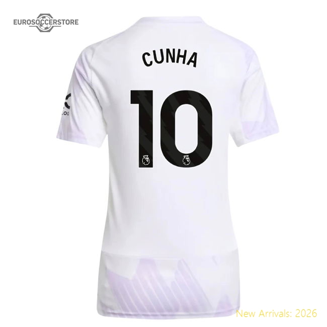 2025-2026 Man Utd Away Shirt (Womens) (Cunha 10)-Football Jersey Hub