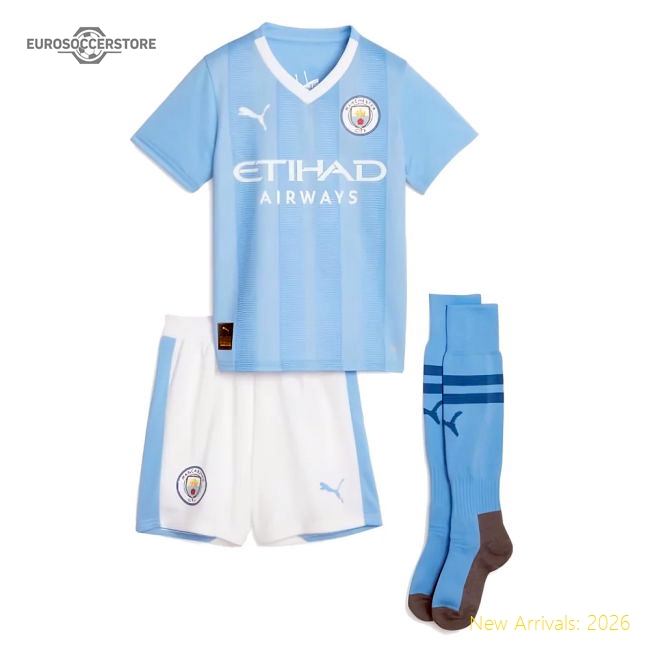 2023-2024 Man City Home Mini Kit (Kovacic 8)-Football Shirts Shop