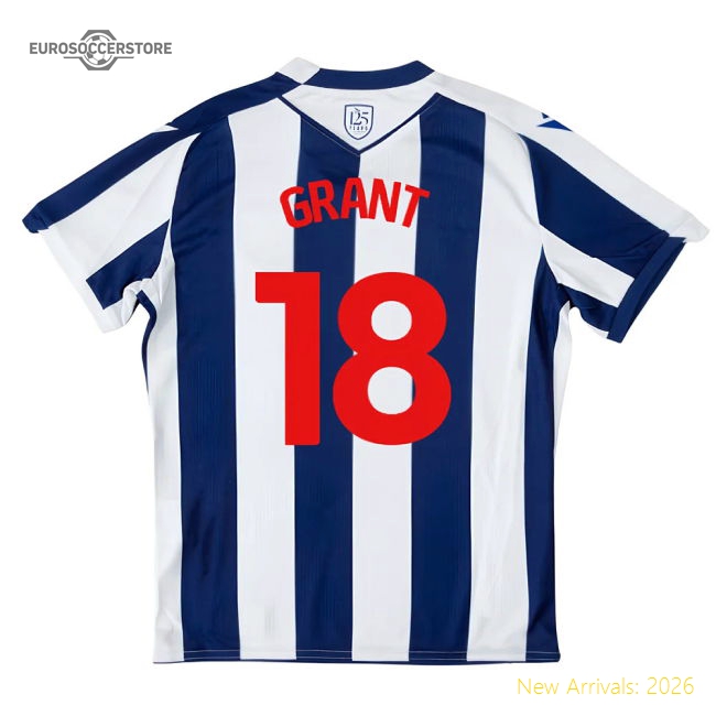 West Brom Wba (Grant 18) 2025-2026 Home Kids Jersey Classic Game-PitchVibe Kits