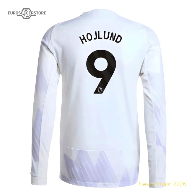 2025-2026 Man Utd Authentic Long Sleeve Away Shirt (Hojlund 9)-Football Jersey Hub
