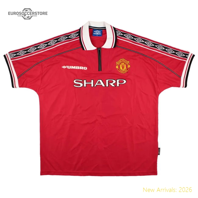 Manchester United 1998-2000 Home Shirt (XXL) Treble Winners #99 (Excellent)-Football Jersey Hub