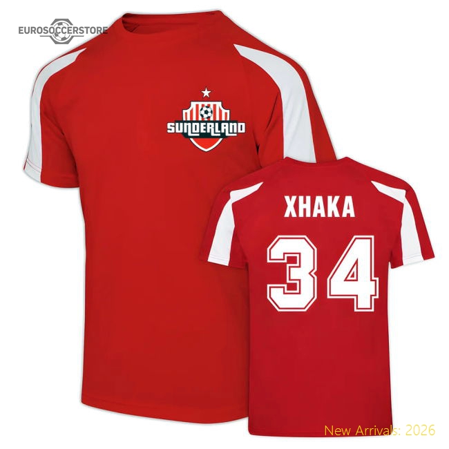 Granit Xhaka Sunderland Sports Training Jersey (Red)-Football Shirts Shop