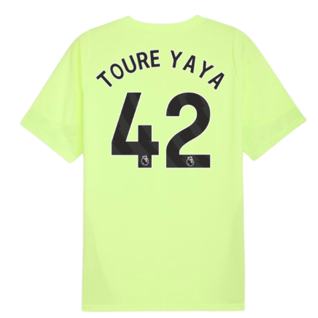 2025-2026 Man City Training Jersey (Fizzy Apple) (Toure Yaya 42)-Football Shirts Shop