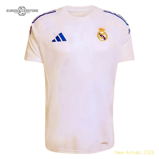 2025-2026 Real Madrid EU Training Jersey (White)-BuySoccerJersey Hub