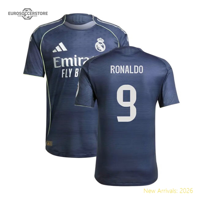 2025-2026 Real Madrid Authentic Away Shirt (Ronaldo 9)-Football Shirts Shop