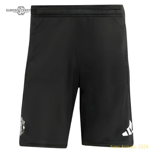 2025-2026 Man Utd Training Shorts (Black)-Football Jersey Hub