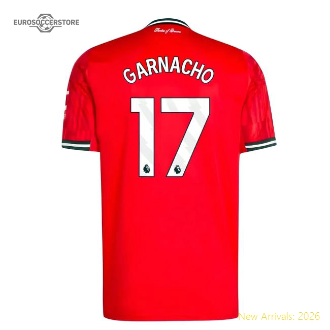 2025-2026 Man Utd Home Shirt (Garnacho 17)-Football Jersey Hub