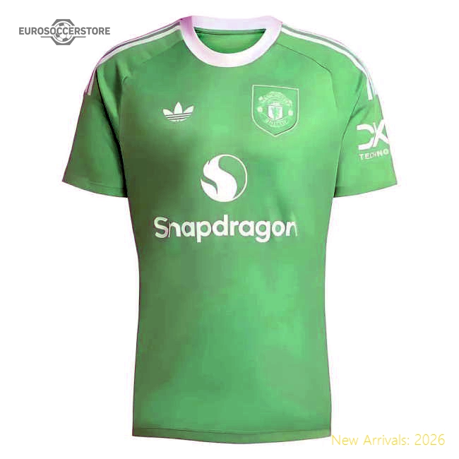2025-2026 Man Utd Third Goalkeeper Shirt (Green)-Football Jersey Hub