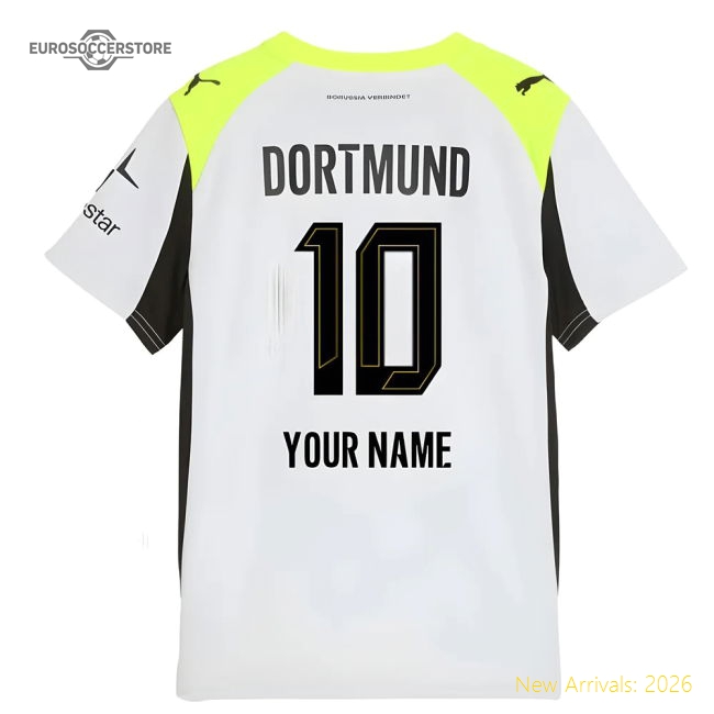 2025-2026 Borussia Dortmund Away Shirt (Kids) (Your Name)-Football Jersey Hub