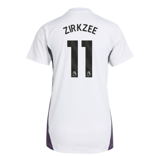 2025-2026 Man Utd Training Jersey (White) - Womens (Zirkzee 11)-Football Jersey Hub