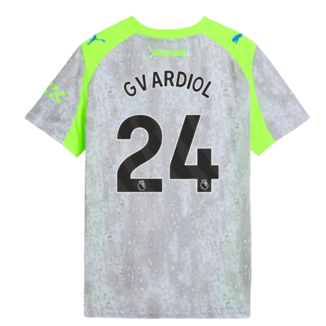 2025-2026 Man City Third Shirt (Kids) (Gvardiol 24)-Football Jersey Hub