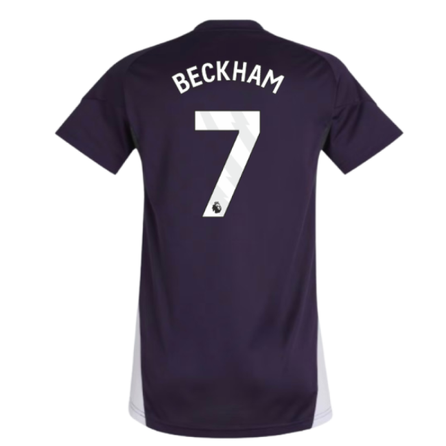 2025-2026 Man Utd Training Jersey (Aurora Plum) - Womens (Beckham 7)-Football Jersey Hub