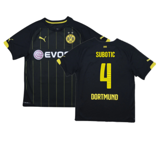 Borussia Dortmund 2014-16 Away Shirt ((Very Good) S) (Subotic 4)-Football Jersey Hub