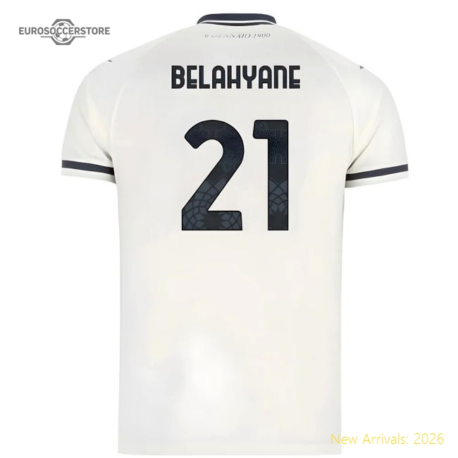 2025-2026 Lazio Away Shirt - Kids (Belahyane 21)-Vantage Point Soccer