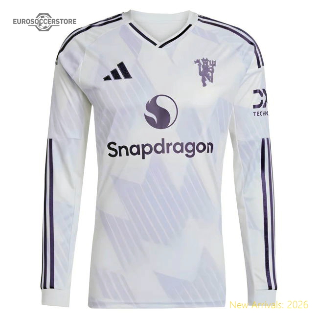 2025-2026 Man Utd Long Sleeve Away Shirt-Football Jersey Hub
