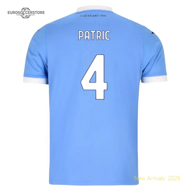 2025-2026 Lazio Home Shirt (Kids) (Patric 4)-Vantage Point Soccer