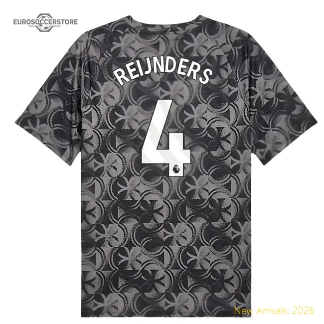 2025-2026 Man City Warm Up Jersey (Black) (Reijnders 4)-Football Shirts Shop