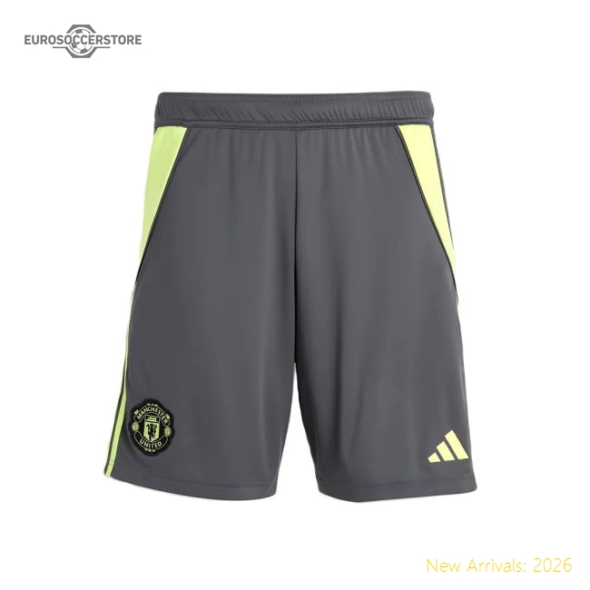 2025-2026 Man Utd Home Goalkeeper Shorts (Grey) - Kids-Football Jersey Hub