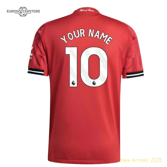 2025-2026 Man Utd Authentic Home Shirt (Your Name)-Football Jersey Hub