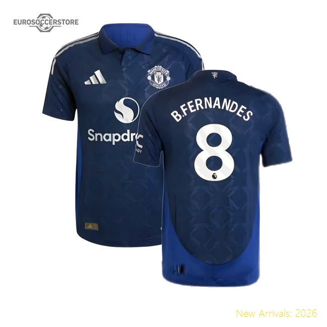 2024-2025 Man Utd Authentic Away Shirt (B.Fernandes 8)-Football Jersey Hub