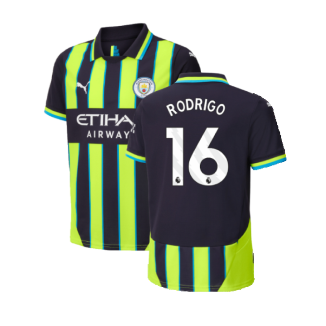 2024-2025 Man City Away Shirt (Kids) (Rodrigo 16)-Football Jersey Hub