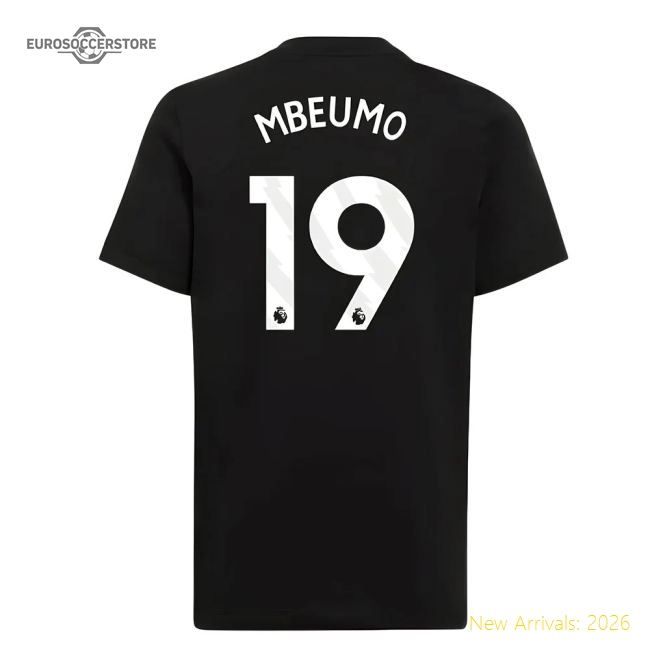 2025-2026 Man Utd EU Training Tee (Black) (Mbeumo 19)-Football Jersey Hub