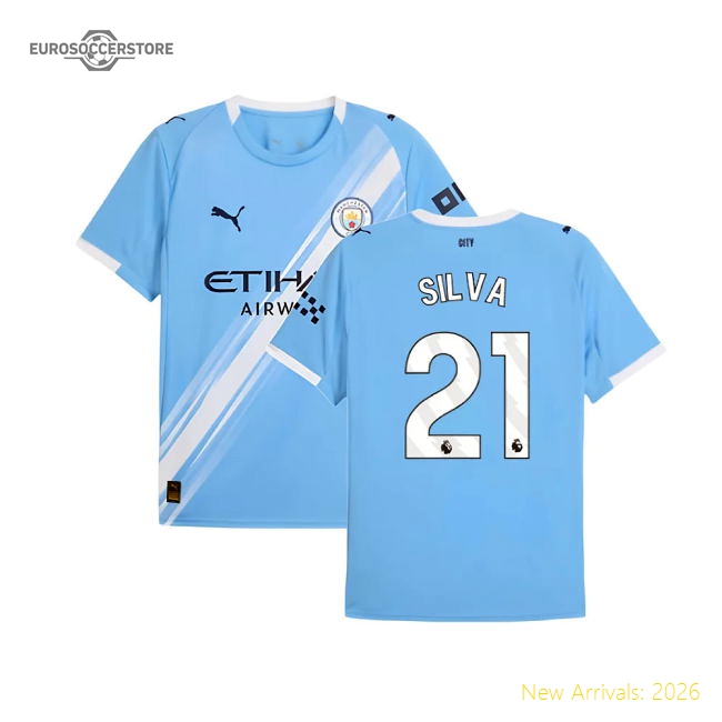 2025-2026 Man City Home Shirt (Silva 21)-Football Shirts Shop