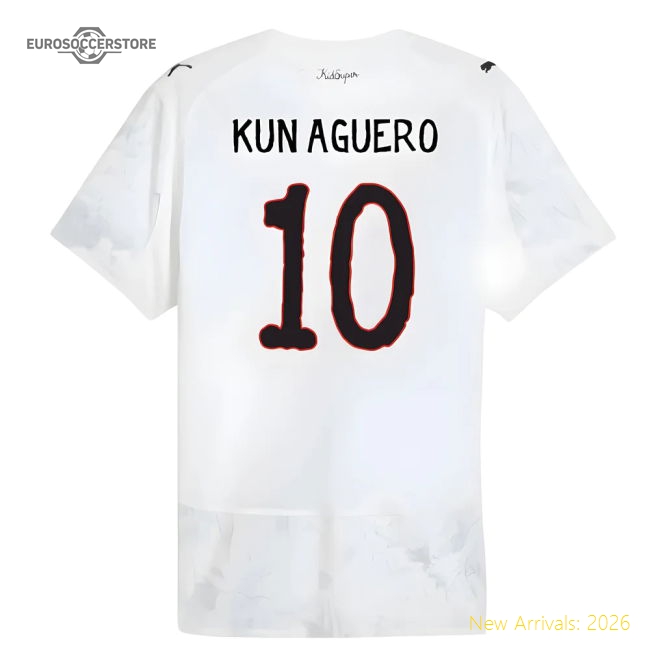 2025-2026 KIDSUPER x Manchester City CWC Authentic Shirt (White) (Kun Aguero 10)-Football Jersey Hub
