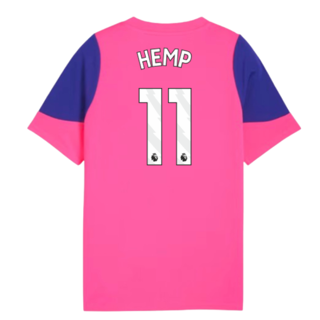 2025-2026 Man City Training Jersey (Fluro Pink) - Kids (Hemp 11)-Football Shirts Shop