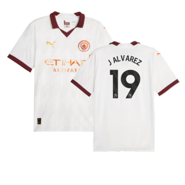 2023-2024 Man City Away Shirt (J ALVAREZ 19)-Football Jersey Hub