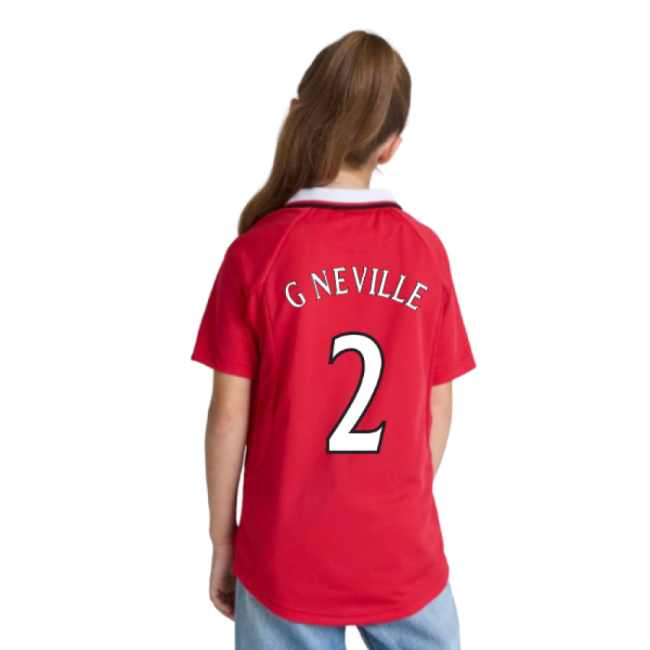 Manchester United 1999 Champions League Final Shirt (Kids) (G Neville 2)-Football Jersey Hub