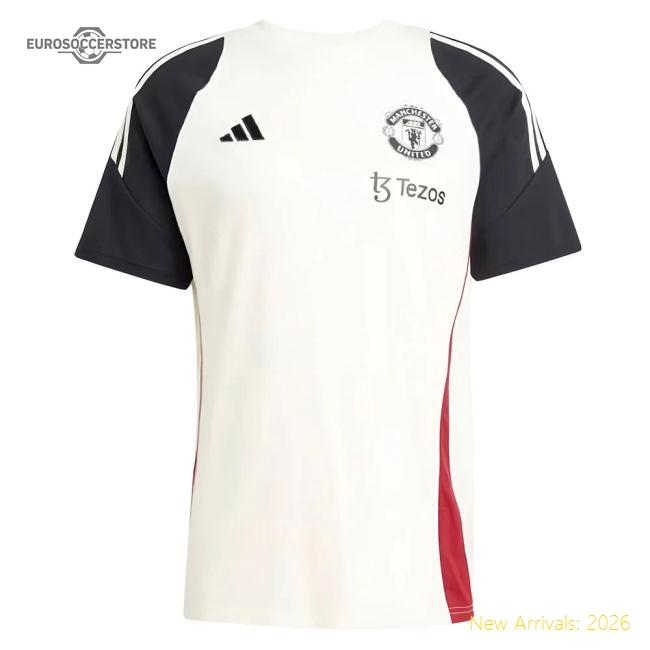 2024-2025 Man Utd Training Tee (Off White) (Toone 7)-Football Jersey Hub