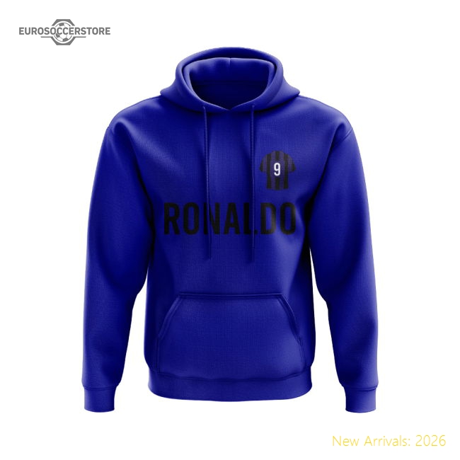 Ronaldo Inter Milan Number Hoody (Blue)-Football Shirts Shop