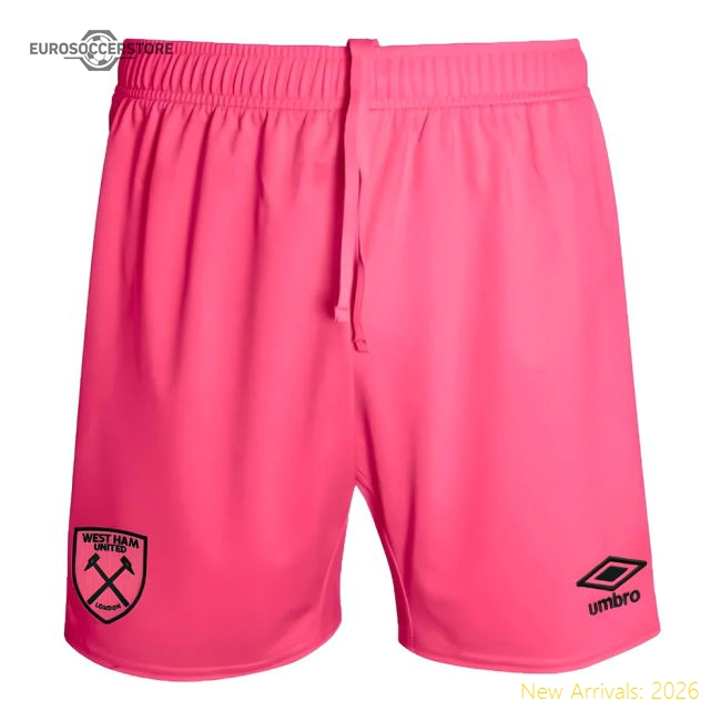 2024-2025 West Ham Goalkeeper Shorts (Pink) - Kids-Vantage Point Soccer