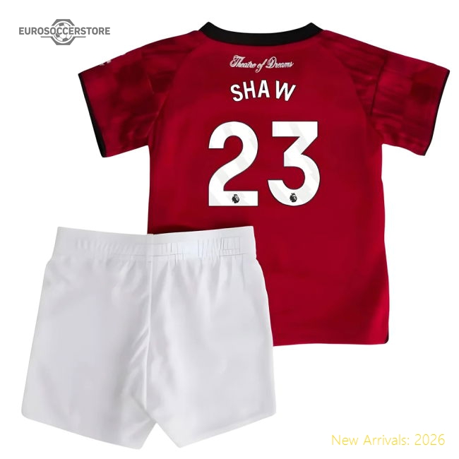 2025-2026 Man Utd Home Baby Kit (Shaw 23)-Football Jersey Hub