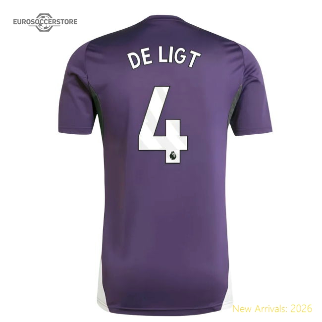 2025-2026 Man Utd Training Jersey (Aurora Plum) (De Ligt 4)-Football Jersey Hub