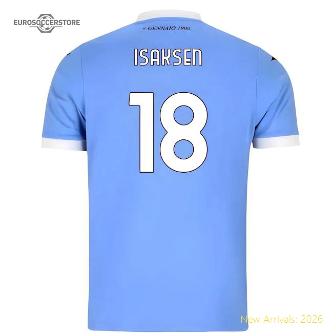 2025-2026 Lazio Home Shirt (Isaksen 18)-Vantage Point Soccer