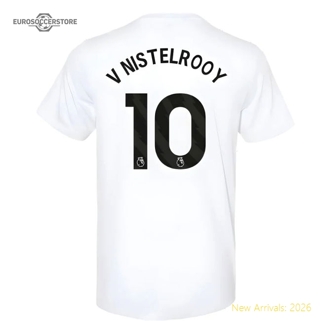 2023-2024 Man Utd Training Tee (White) (V Nistelrooy 10)-Football Jersey Hub