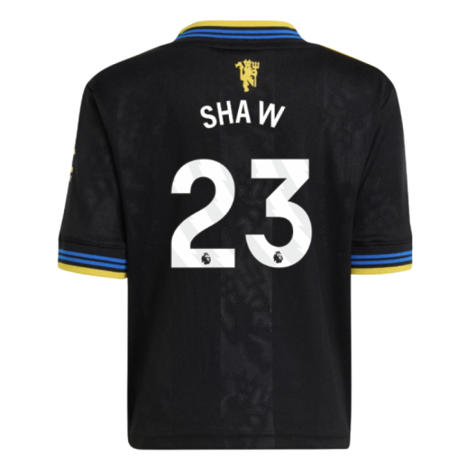 2025-2026 Manchester United Third Mini Kit (Shaw 23)-Football Jersey Hub