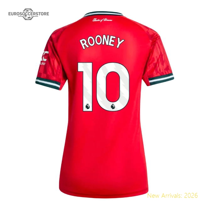 2025-2026 Man Utd Home Shirt (Womens) (Rooney 10)-Football Jersey Hub