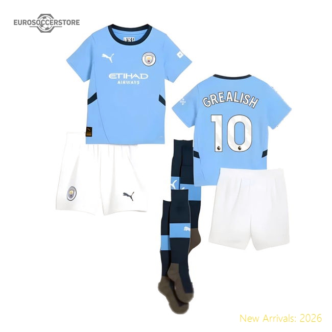 2024-2025 Man City Home Mini Kit (Grealish 10)-Football Shirts Shop