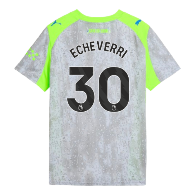 2025-2026 Man City Third Shirt (Kids) (Echeverri 30)-Football Jersey Hub