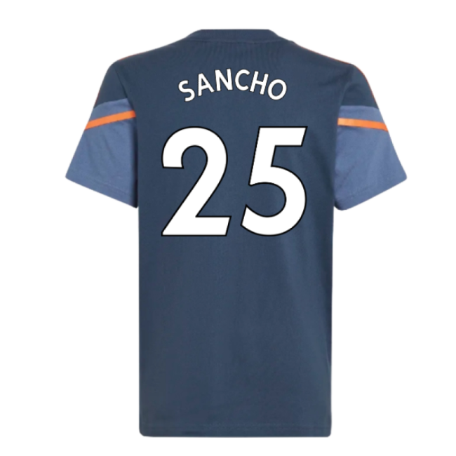 2022-2023 Man Utd Training Tee (Crew Navy) - Kids (SANCHO 25)-Football Jersey Hub