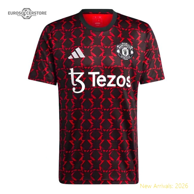 2024-2025 Man Utd Pre-Match Shirt (Black)-Football Jersey Hub